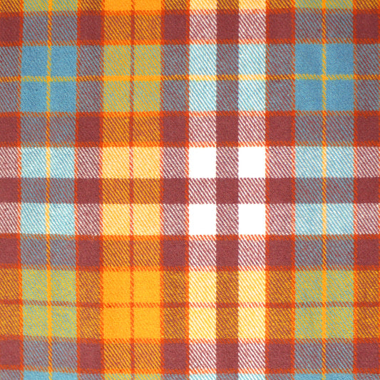 'sunrise plaid' 100% cotton mid-weight flannel