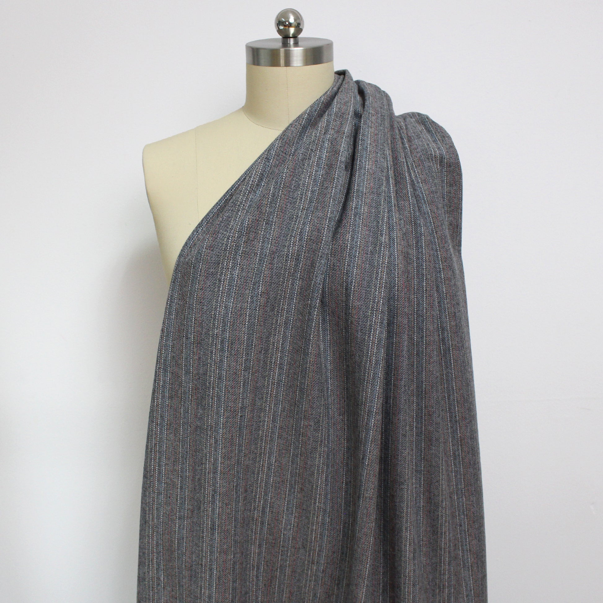 'ticking stripe' 100% cotton brushed twill