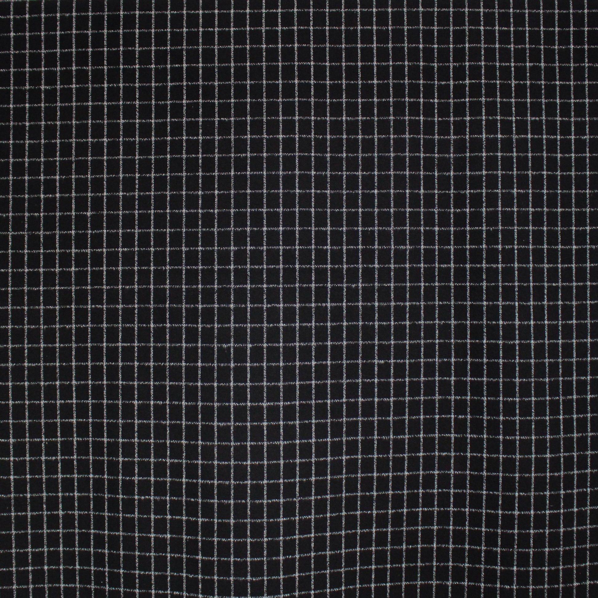 windowpane luxury brushed cotton crepe - black/white
