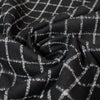windowpane luxury brushed cotton crepe - black/white