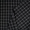 windowpane luxury brushed cotton crepe - black/white