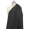 windowpane luxury brushed cotton crepe - black/white
