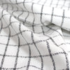 windowpane luxury brushed cotton crepe - soft white/black