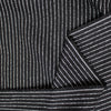 'ticking stripe' luxury brushed cotton crepe - black with white