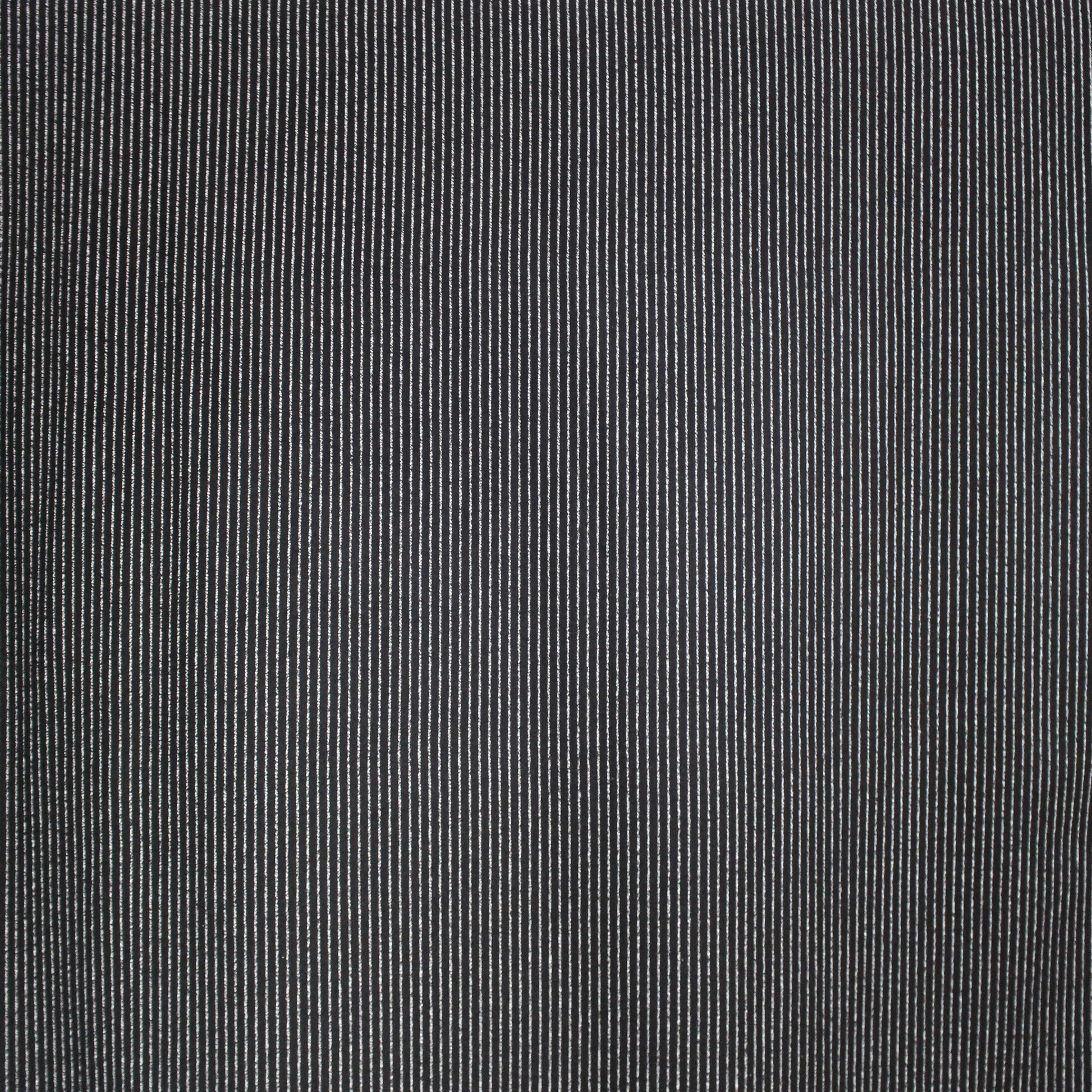 'ticking stripe' luxury brushed cotton crepe - black with white