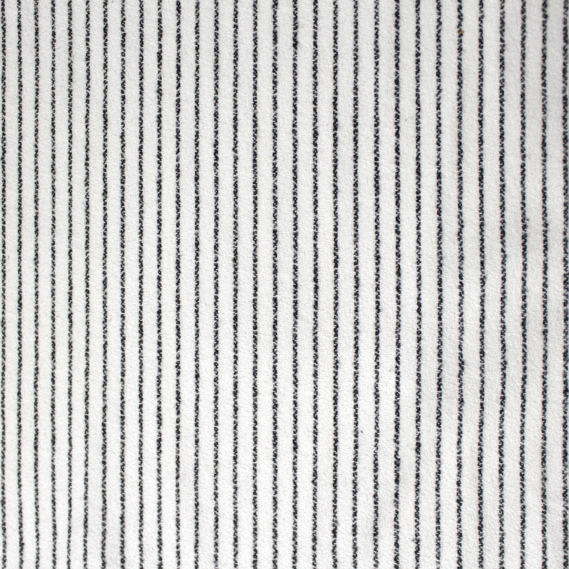 'ticking stripe' luxury brushed cotton crepe - soft white with black