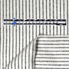'ticking stripe' luxury brushed cotton crepe - soft white with black