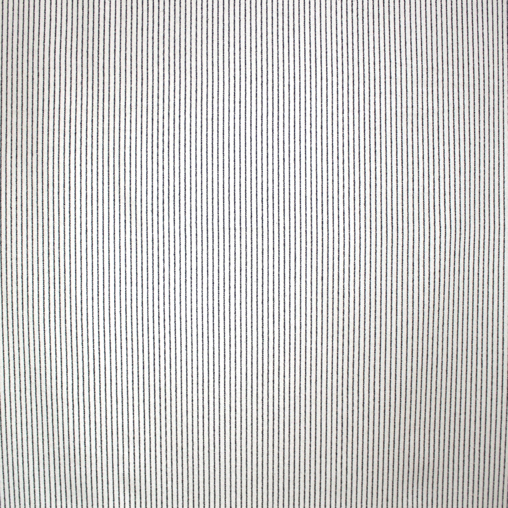 'ticking stripe' luxury brushed cotton crepe - soft white with black