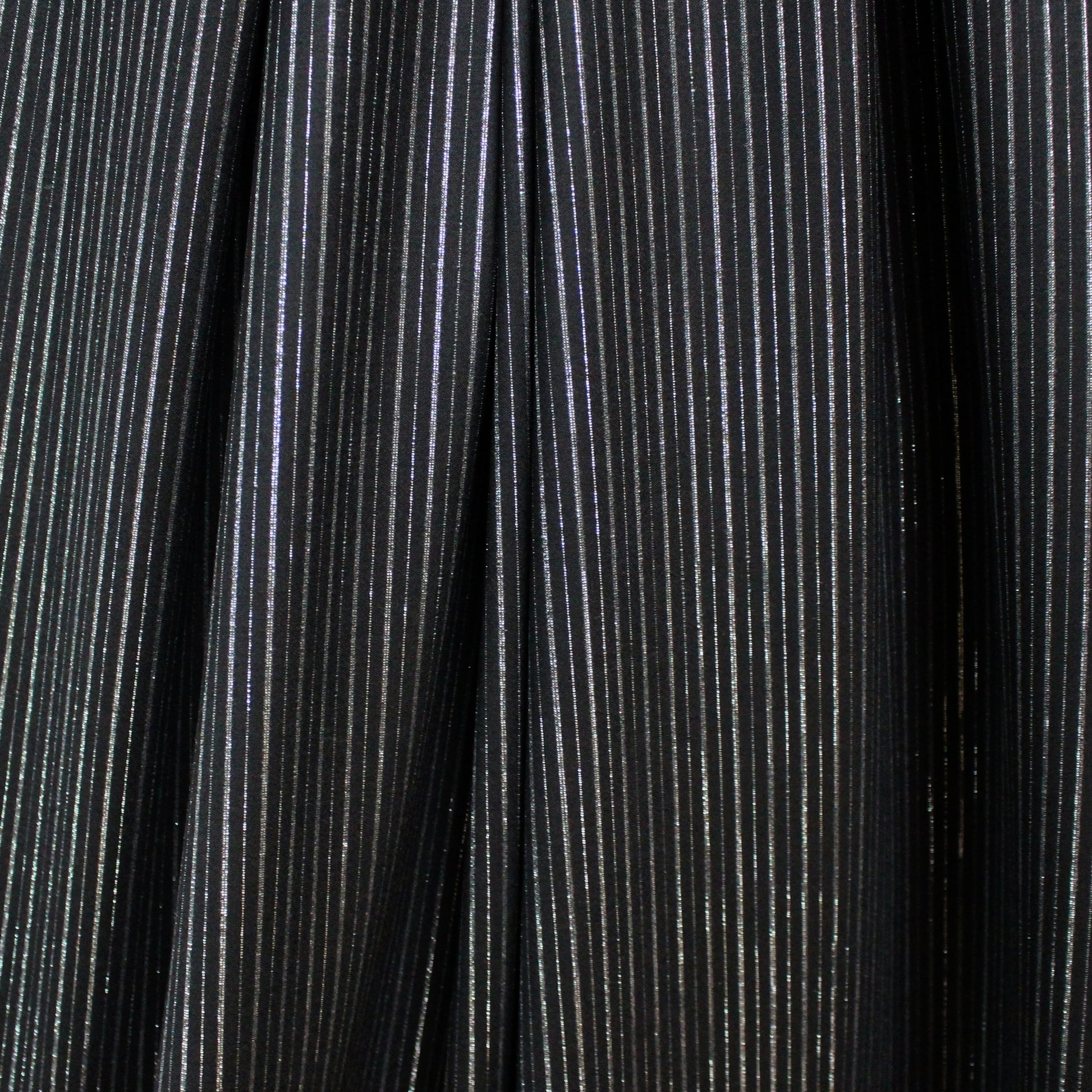 D&G vertical stripe wool/lurex dressweight - black/silver