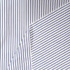 Italian embellished stripe luxury cotton shirting - blue/white