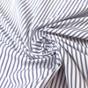 Italian embellished stripe luxury cotton shirting - blue/white