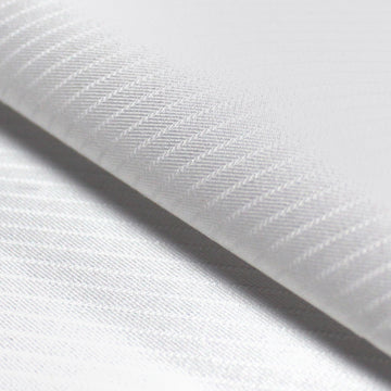 satin stripe mercerized cotton twill shirting - white