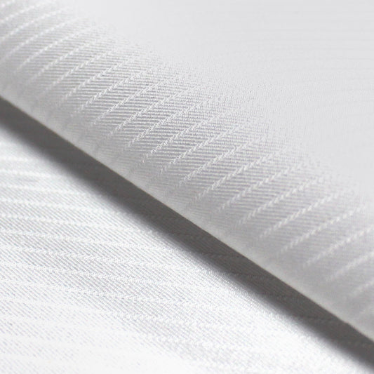 satin stripe mercerized cotton twill shirting - white