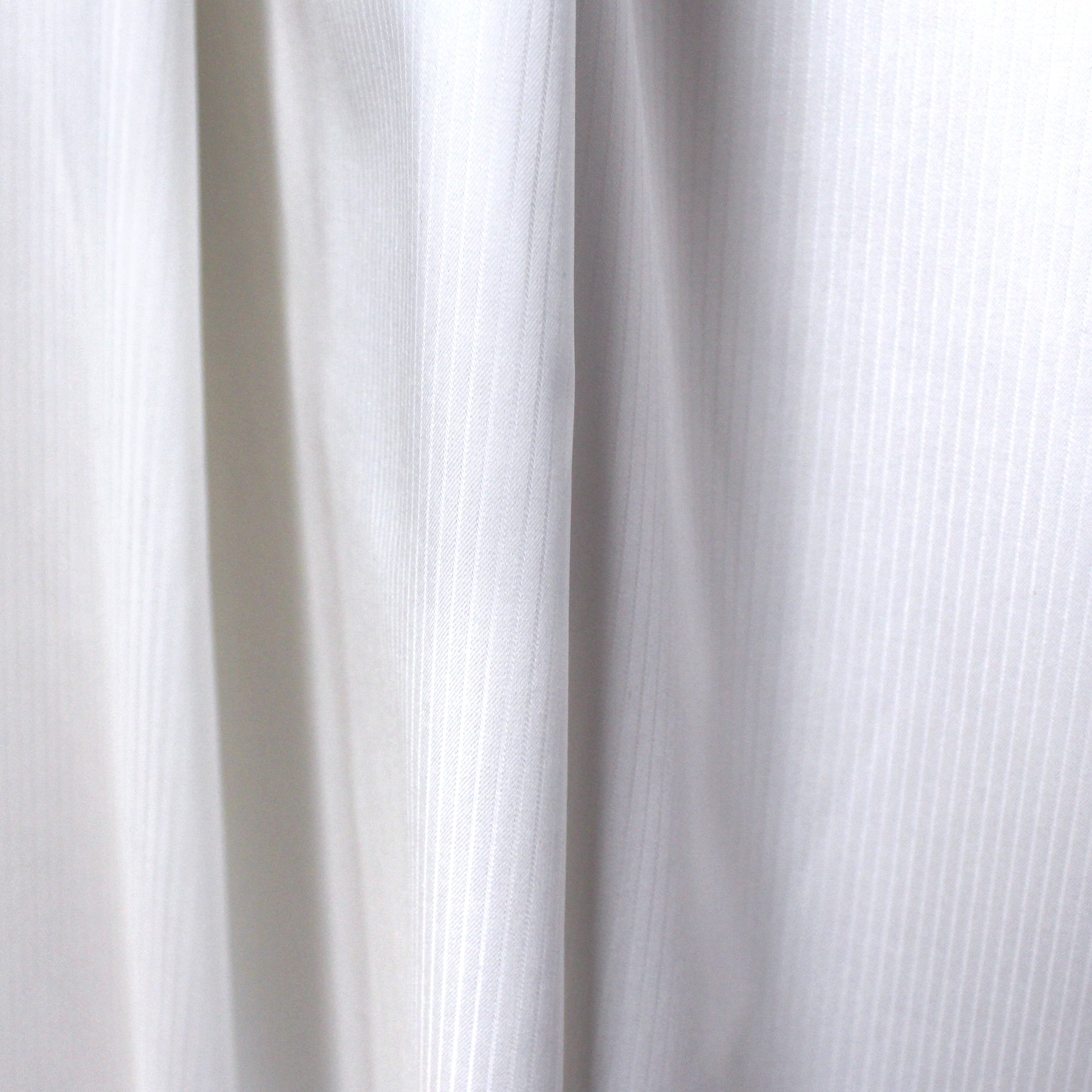 satin stripe mercerized cotton twill shirting - white