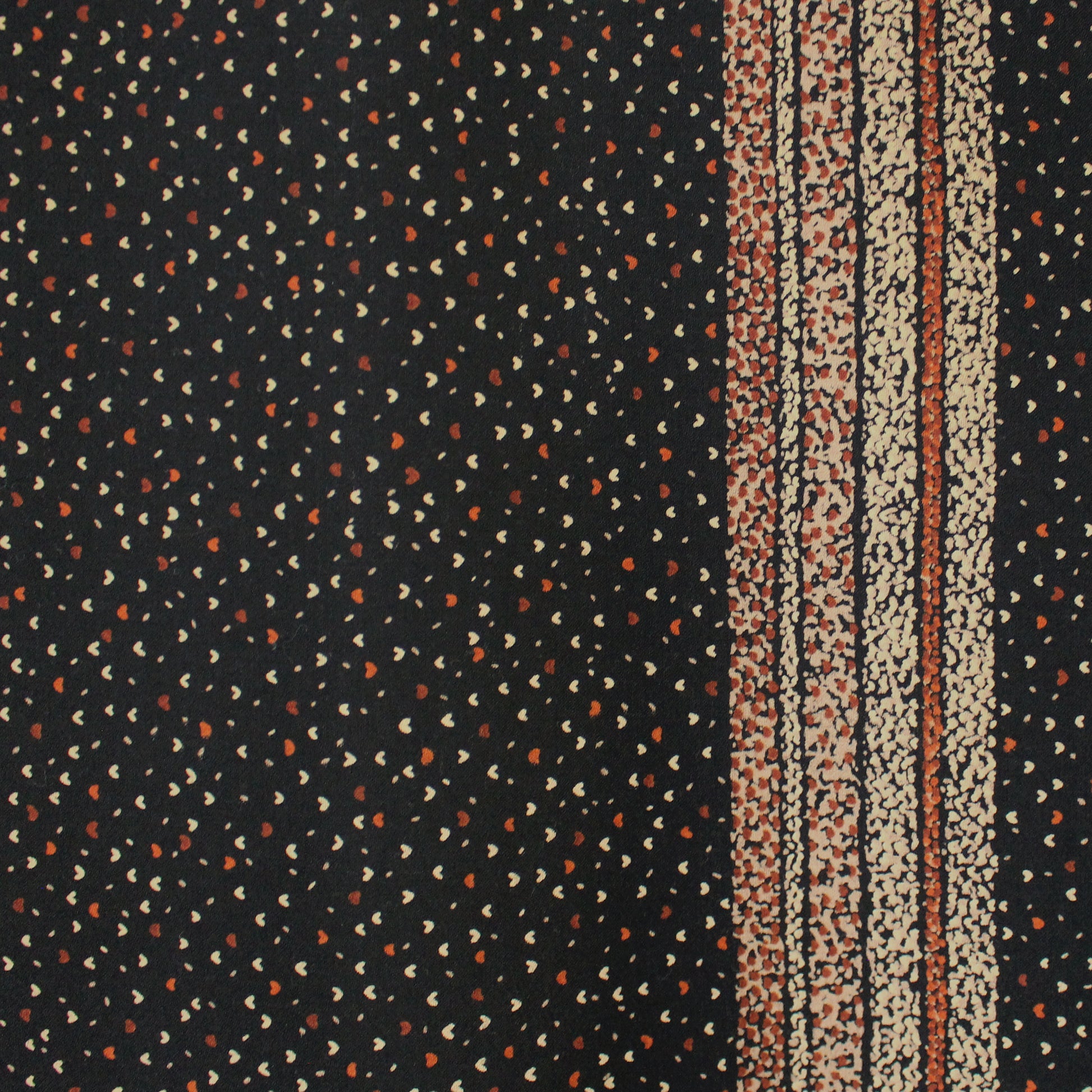 Italian 'wild at heart' wool crepe border print