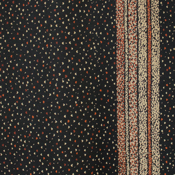 Italian 'wild at heart' wool crepe border print