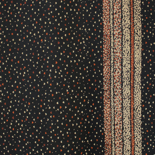 Italian 'wild at heart' wool crepe border print