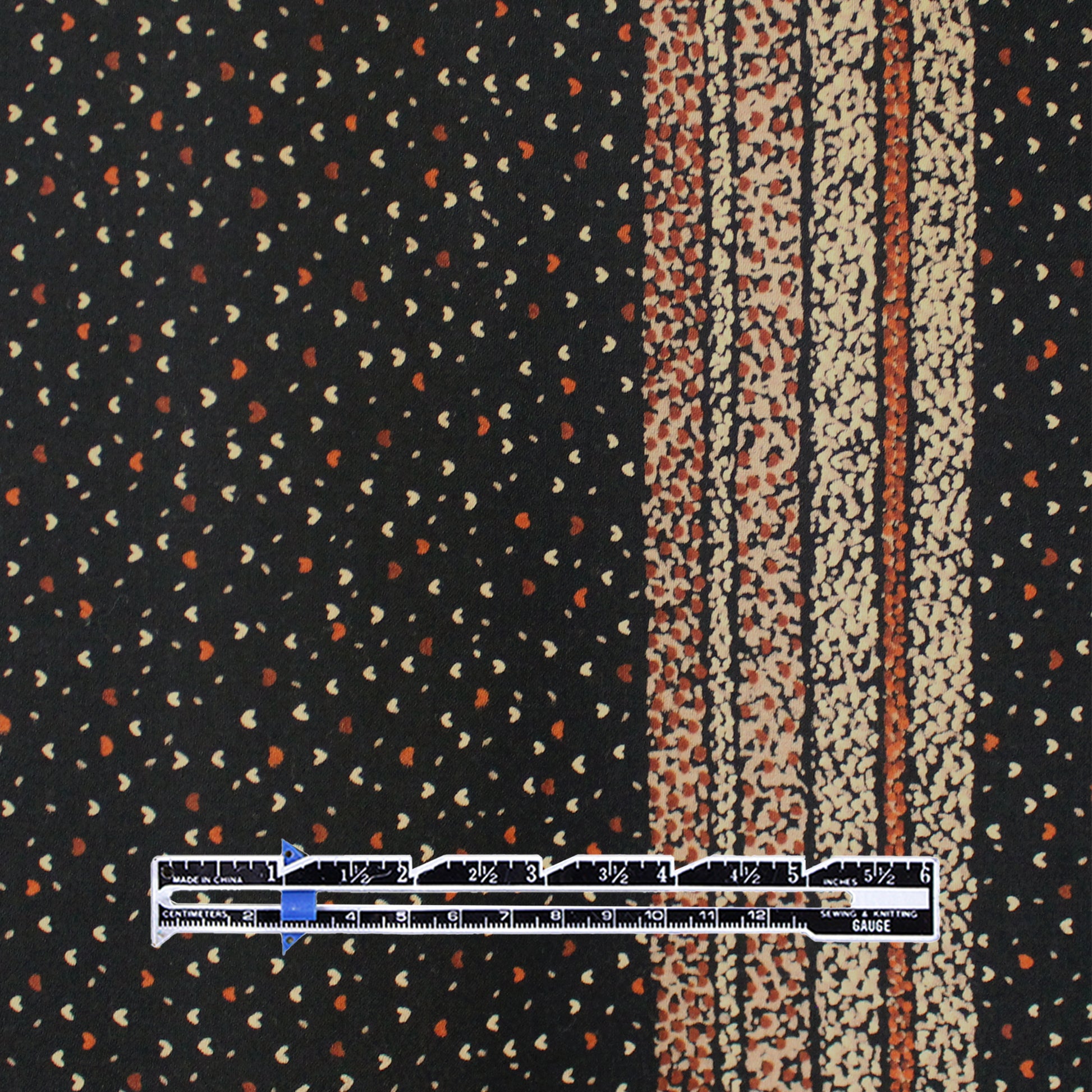 Italian 'wild at heart' wool crepe border print