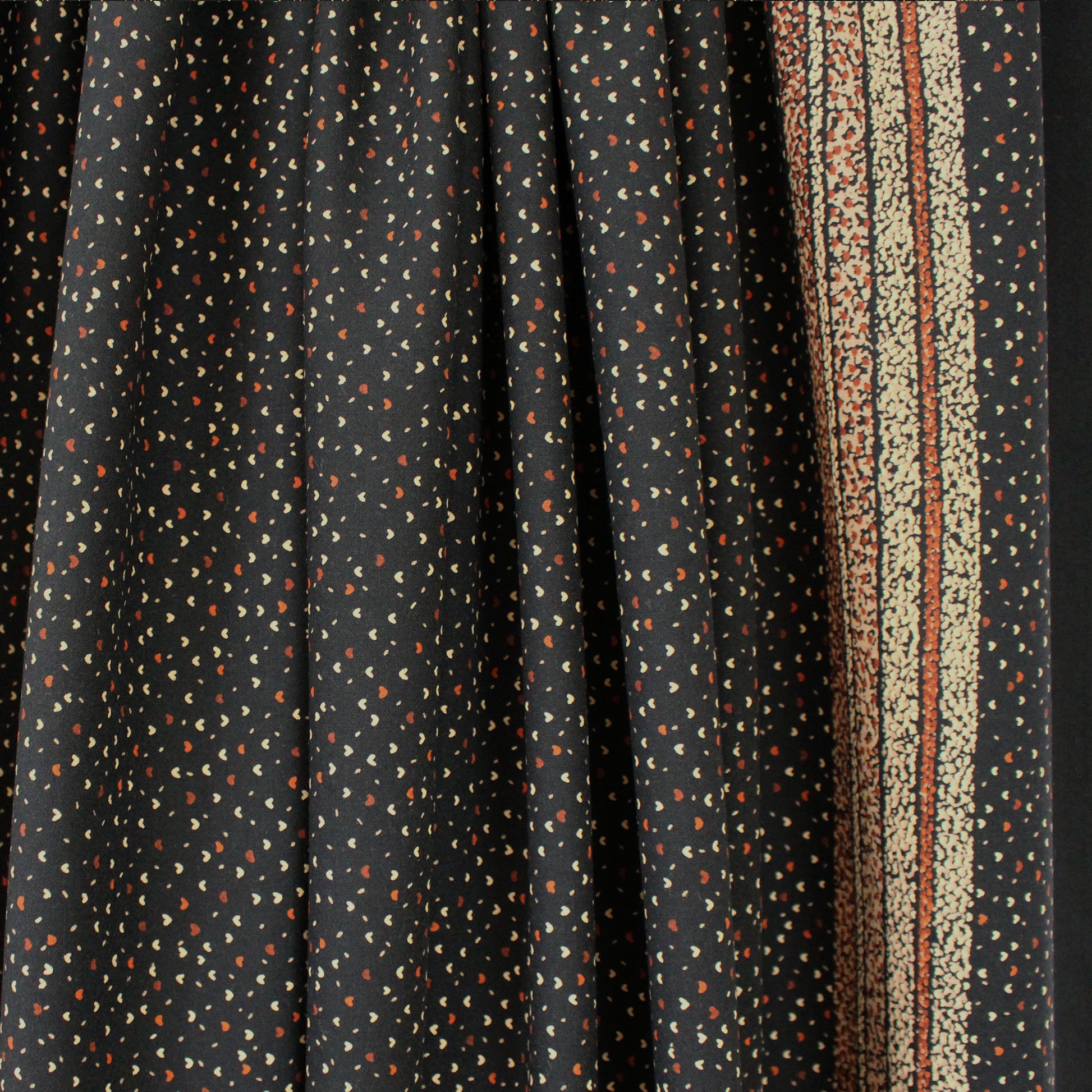 Italian 'wild at heart' wool crepe border print