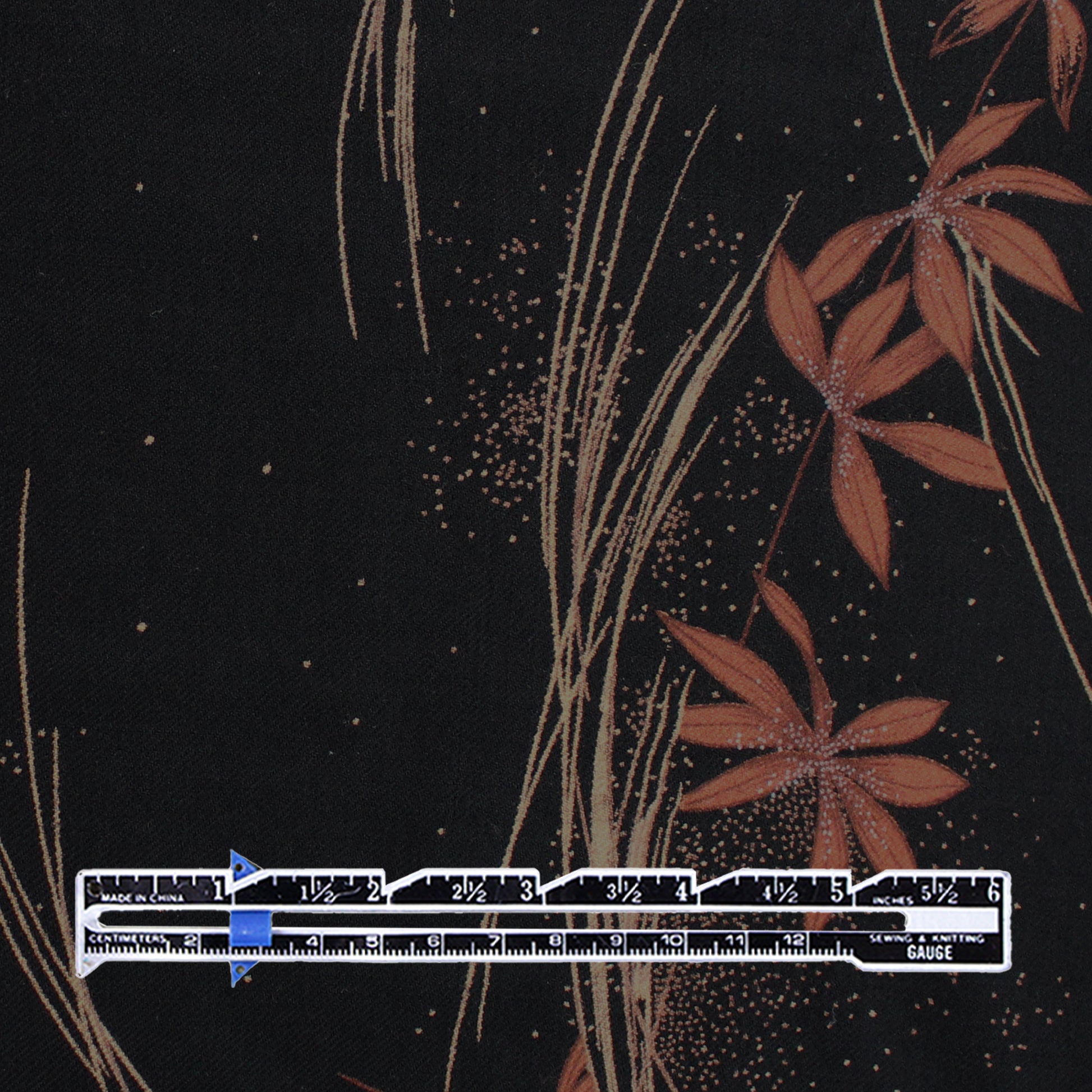 Italian 'whimsical floral' wool dressweight twill