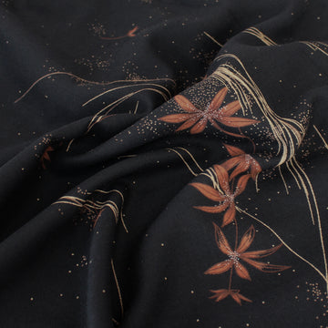 Italian 'whimsical floral' wool dressweight twill