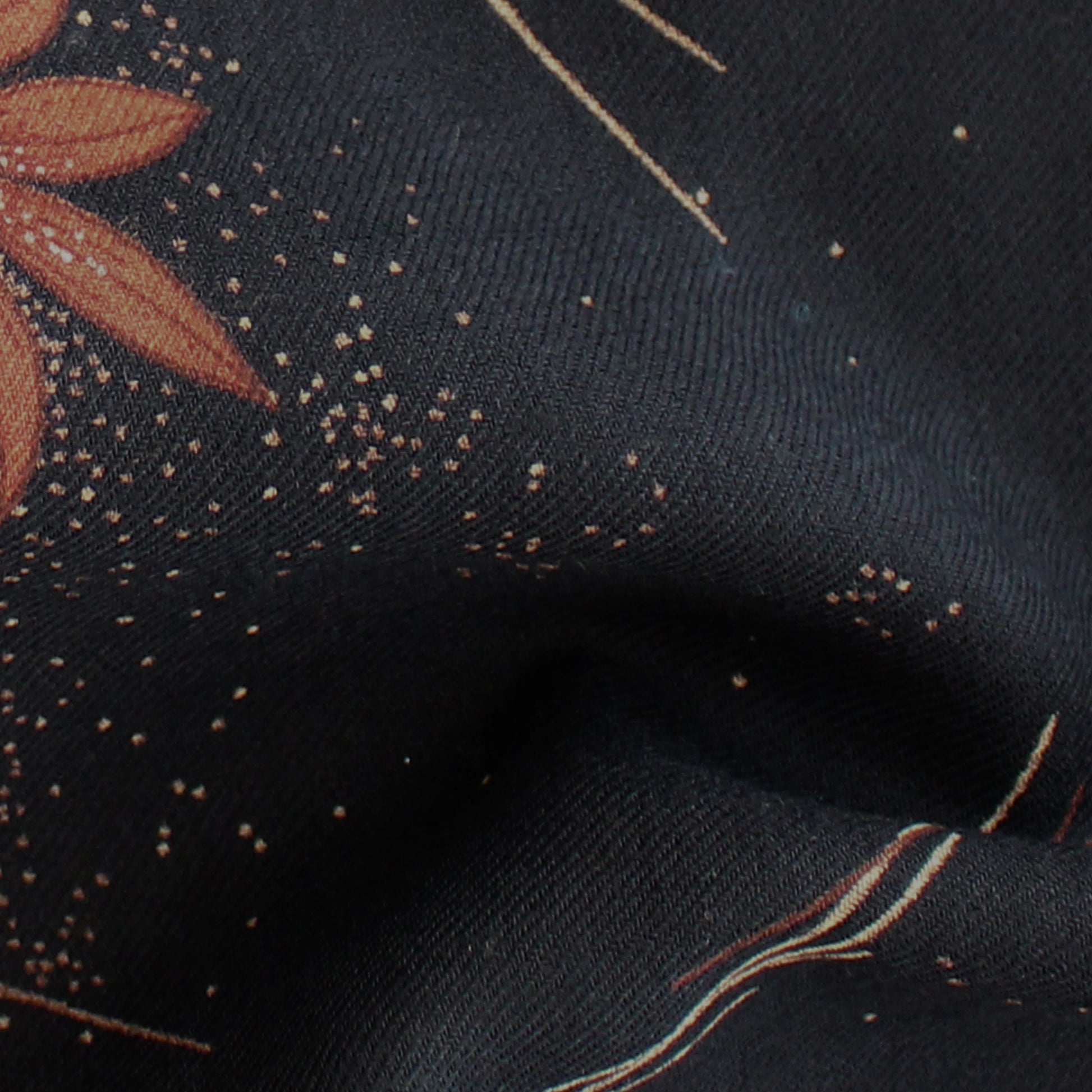 Italian 'whimsical floral' wool dressweight twill