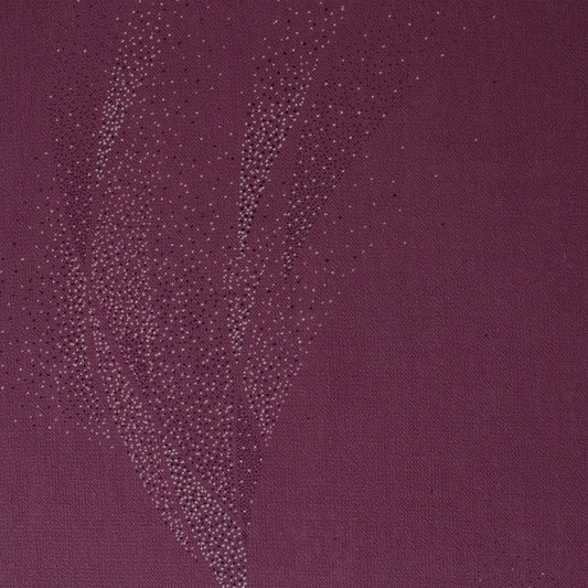 Italian 'plum milky way' printed wool gauze