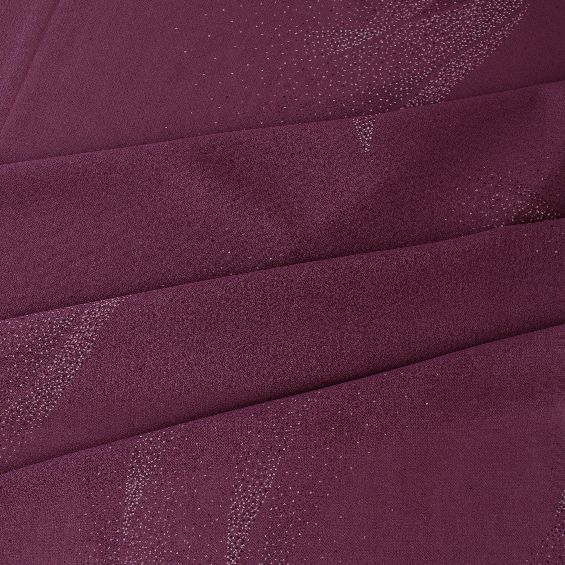Italian 'plum milky way' printed wool gauze