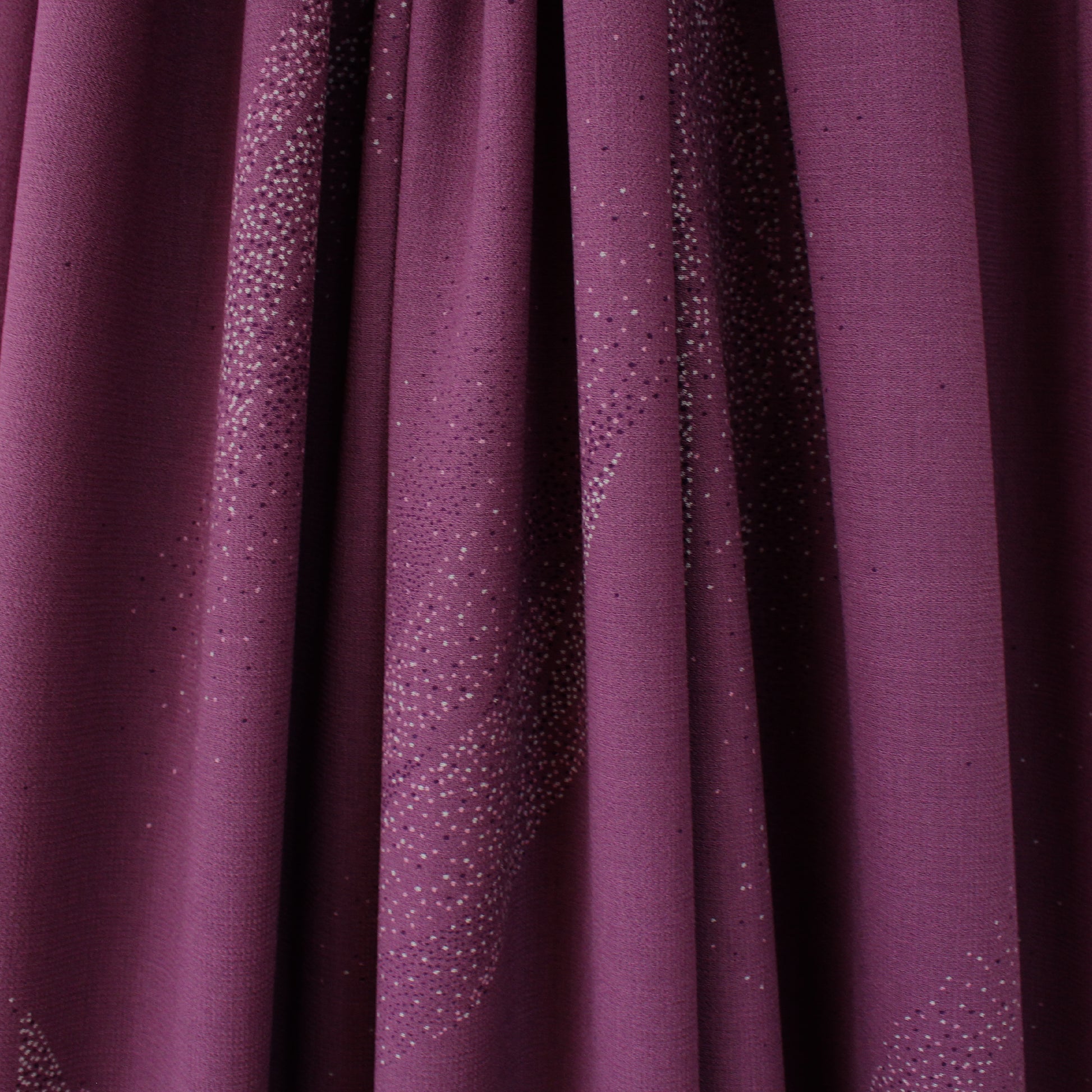 Italian 'plum milky way' printed wool gauze
