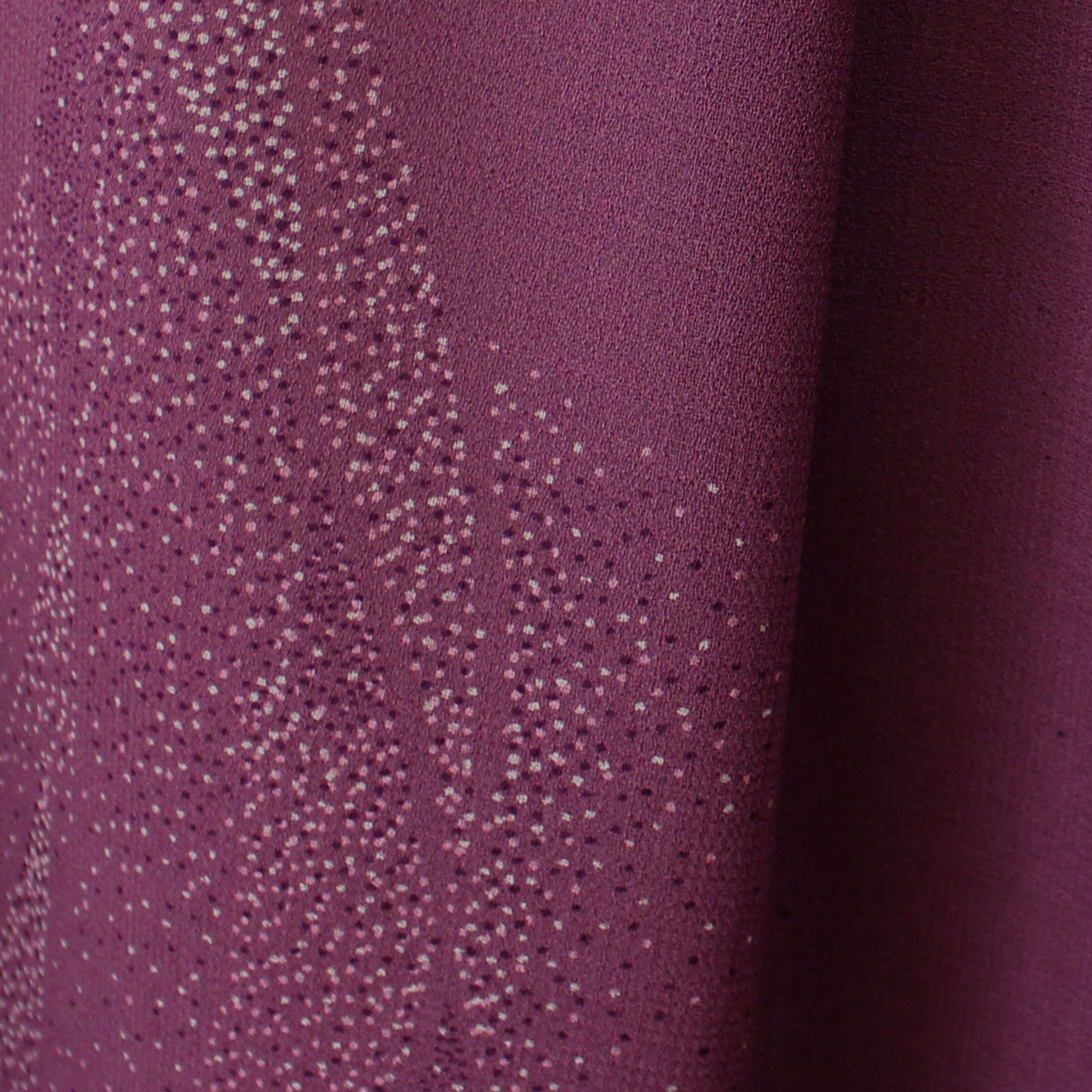 Italian 'plum milky way' printed wool gauze