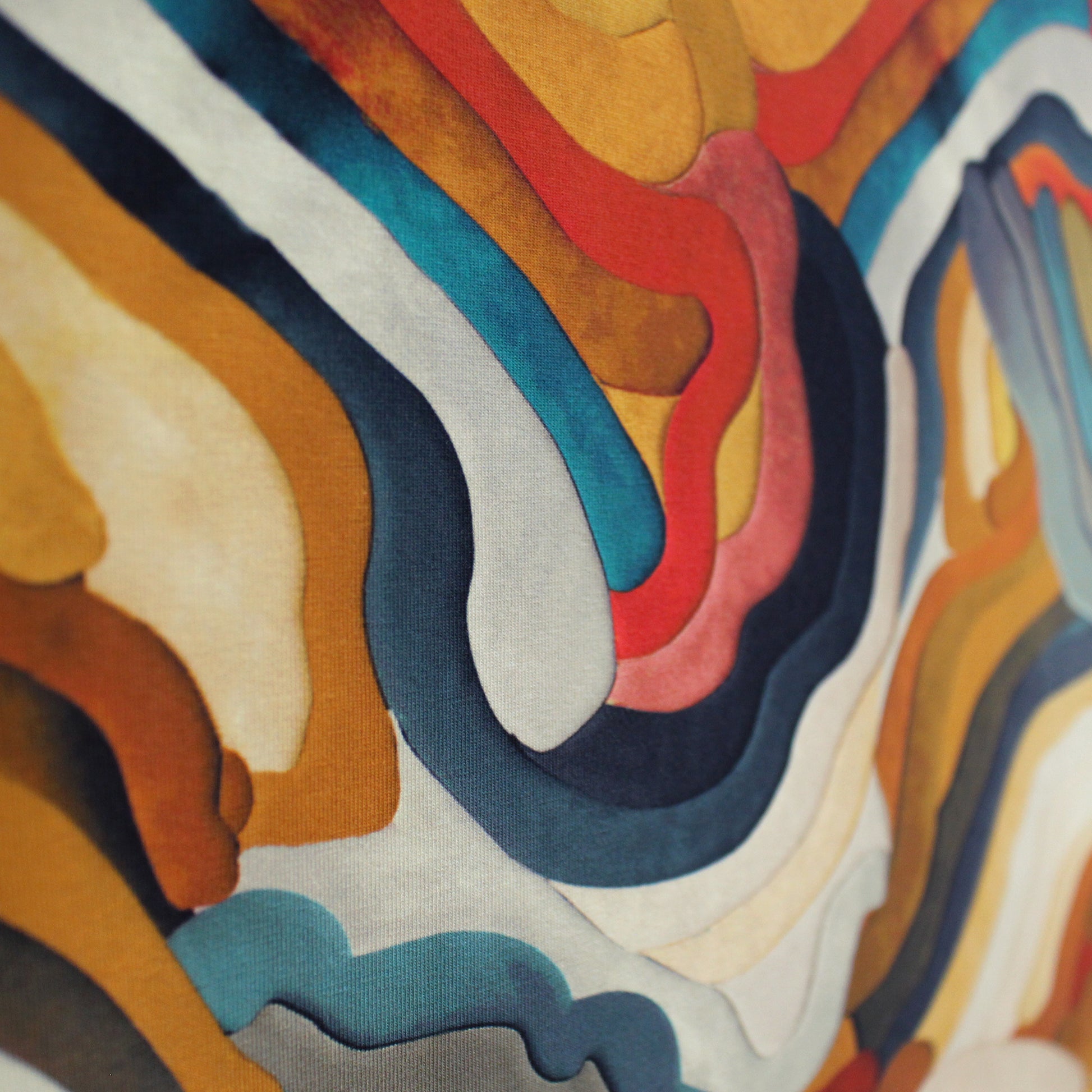 'desert roads' printed cotton knit, Oeko-Tex cert.