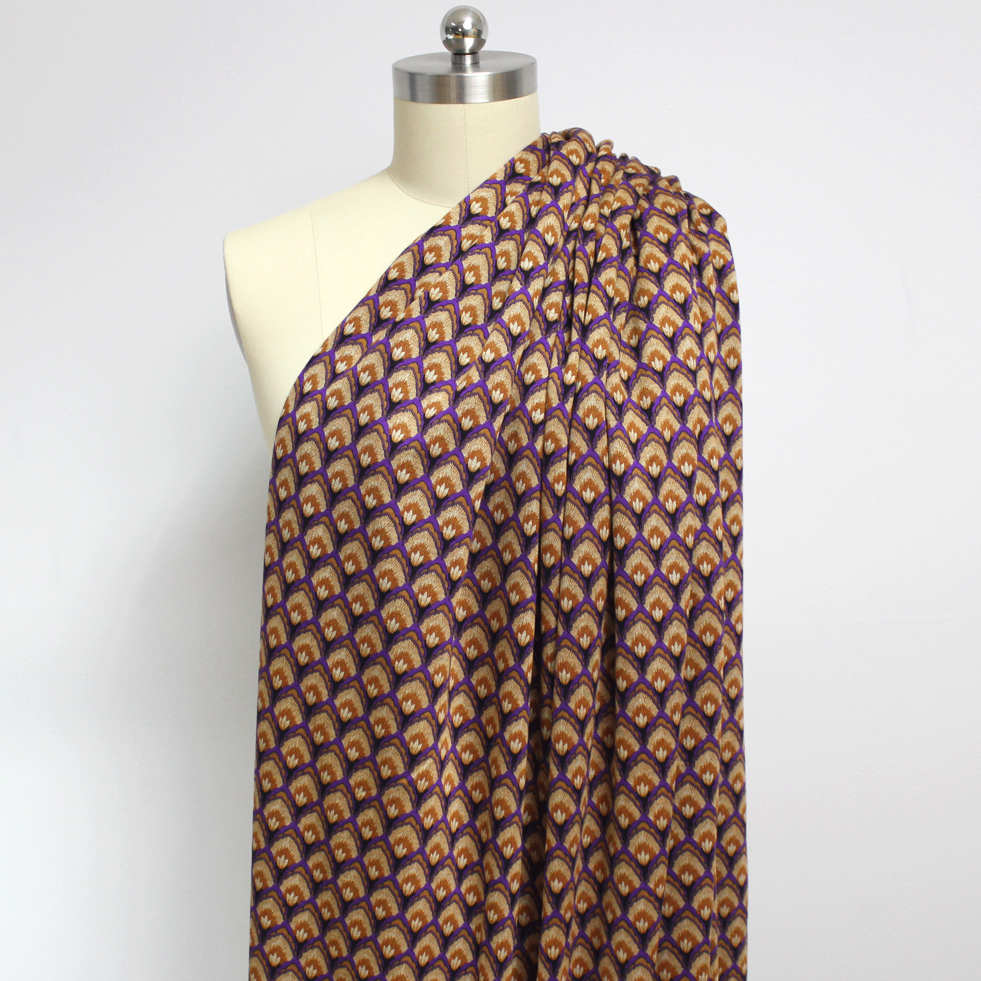 'deco shell' drapey viscose blend doubleknit, Oeko-Tex cert. - sierra