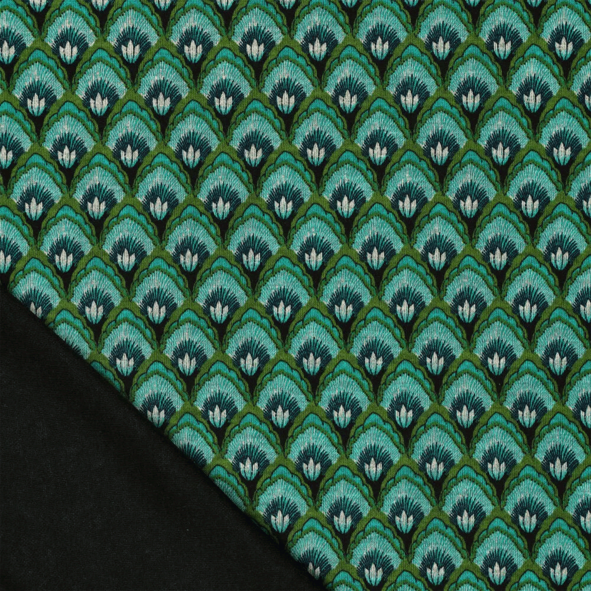 'deco shell' drapey viscose blend doubleknit, Oeko-Tex cert. - teal