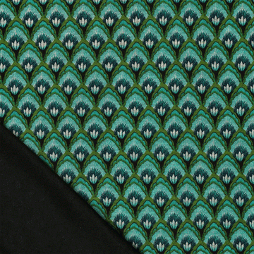 'deco shell' drapey viscose blend doubleknit, Oeko-Tex cert. - teal