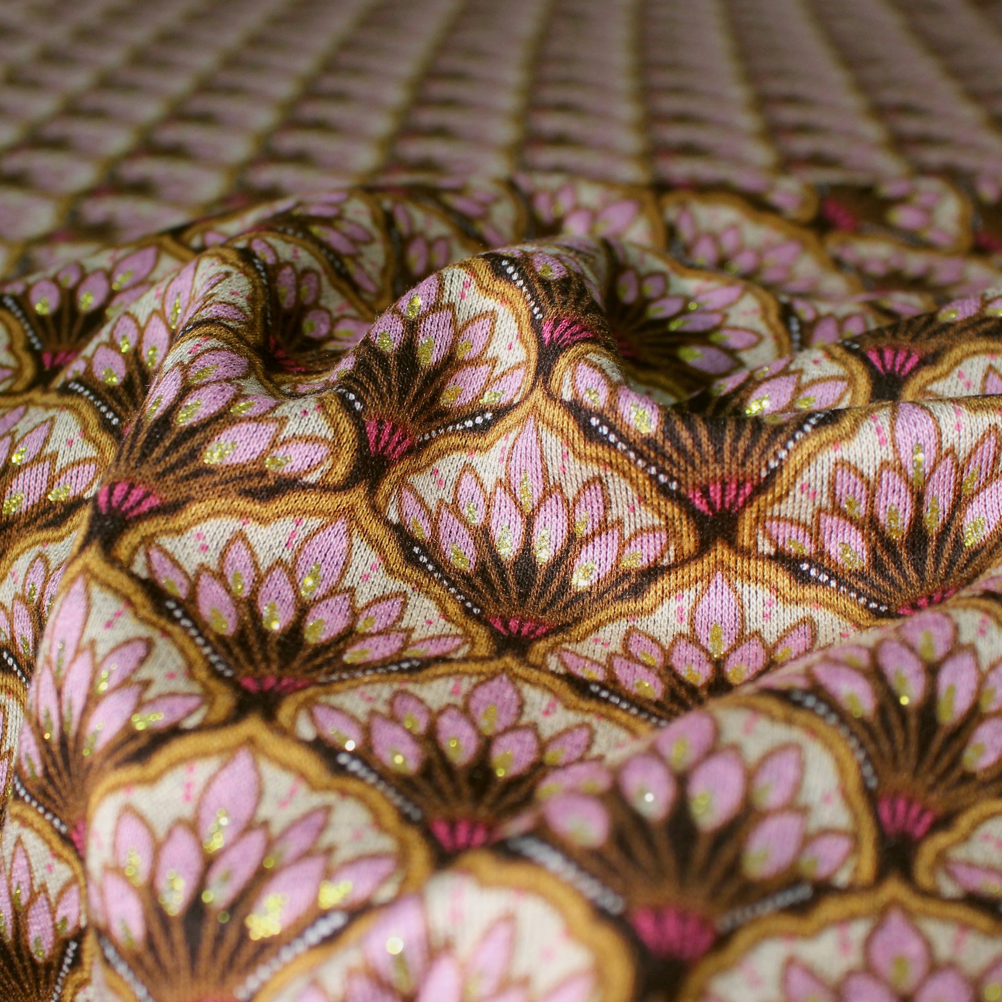 'bouquet' drapey viscose blend doubleknit, Oeko-Tex cert. - antique pink