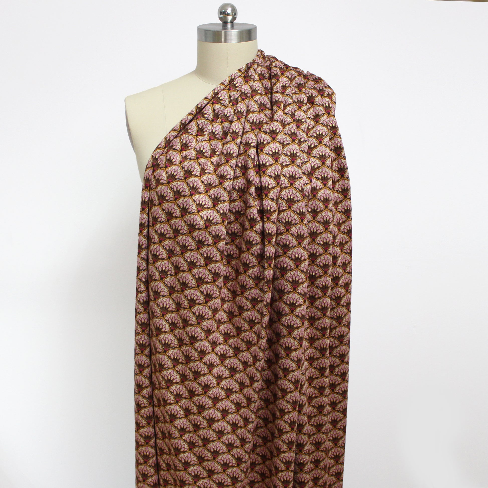 'bouquet' drapey viscose blend doubleknit, Oeko-Tex cert. - antique pink