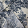 Italian 'Toile de Jouy' cotton lawn - indigo/antique white