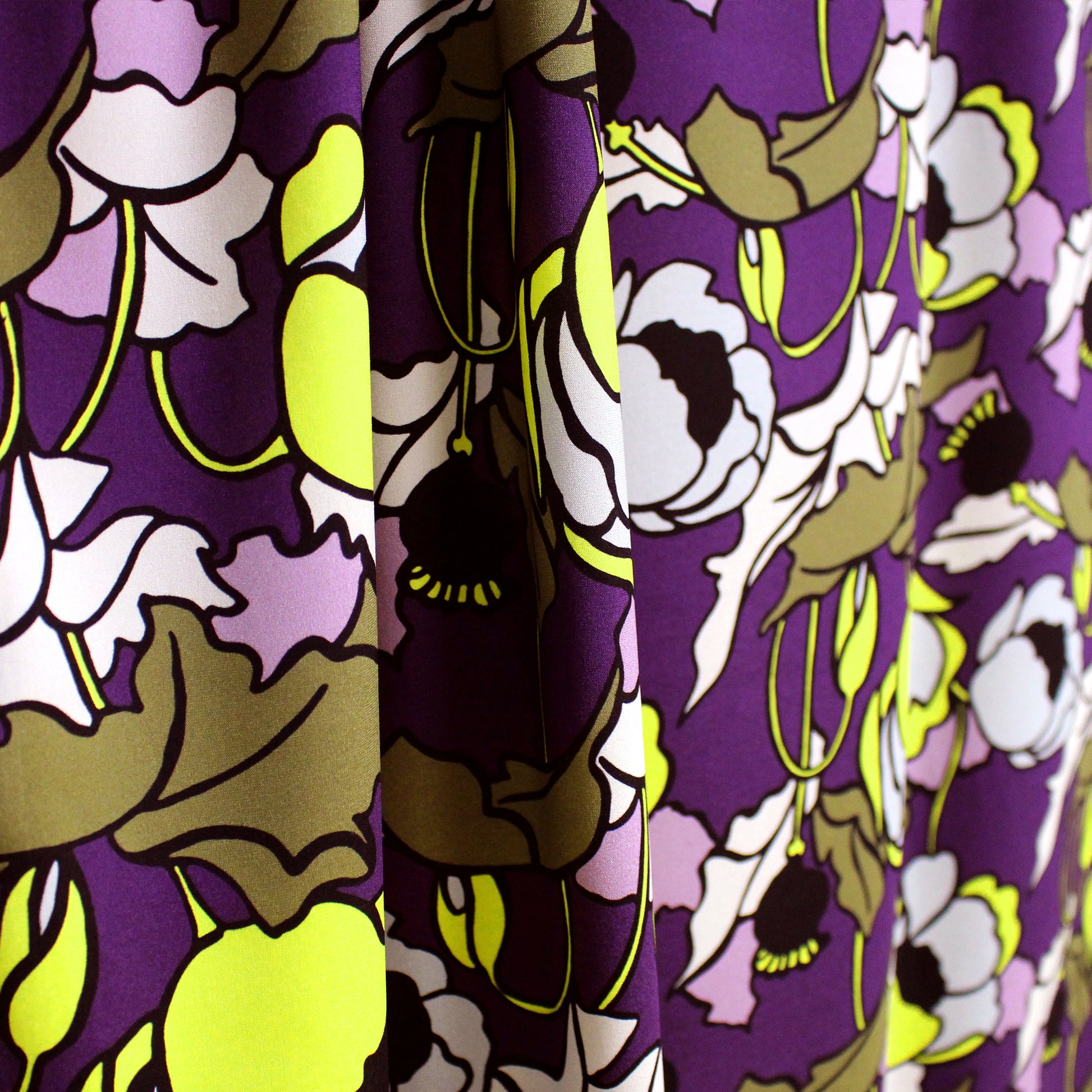 'stained glass peony' satin-backed stretch silk charmeuse
