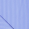 pinstripe cotton blend stretch shirting - chambray blue/white