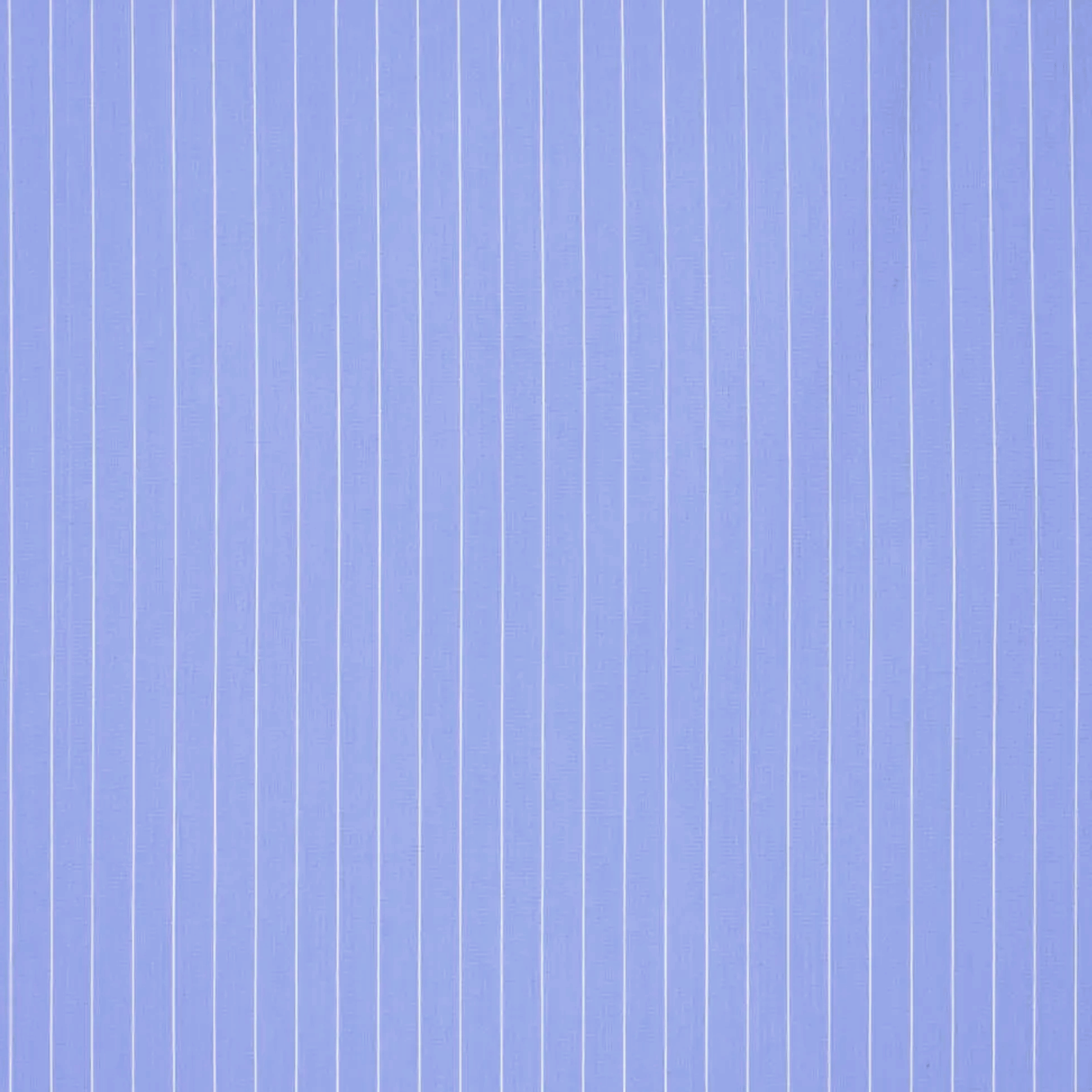 pinstripe cotton blend stretch shirting - chambray blue/white