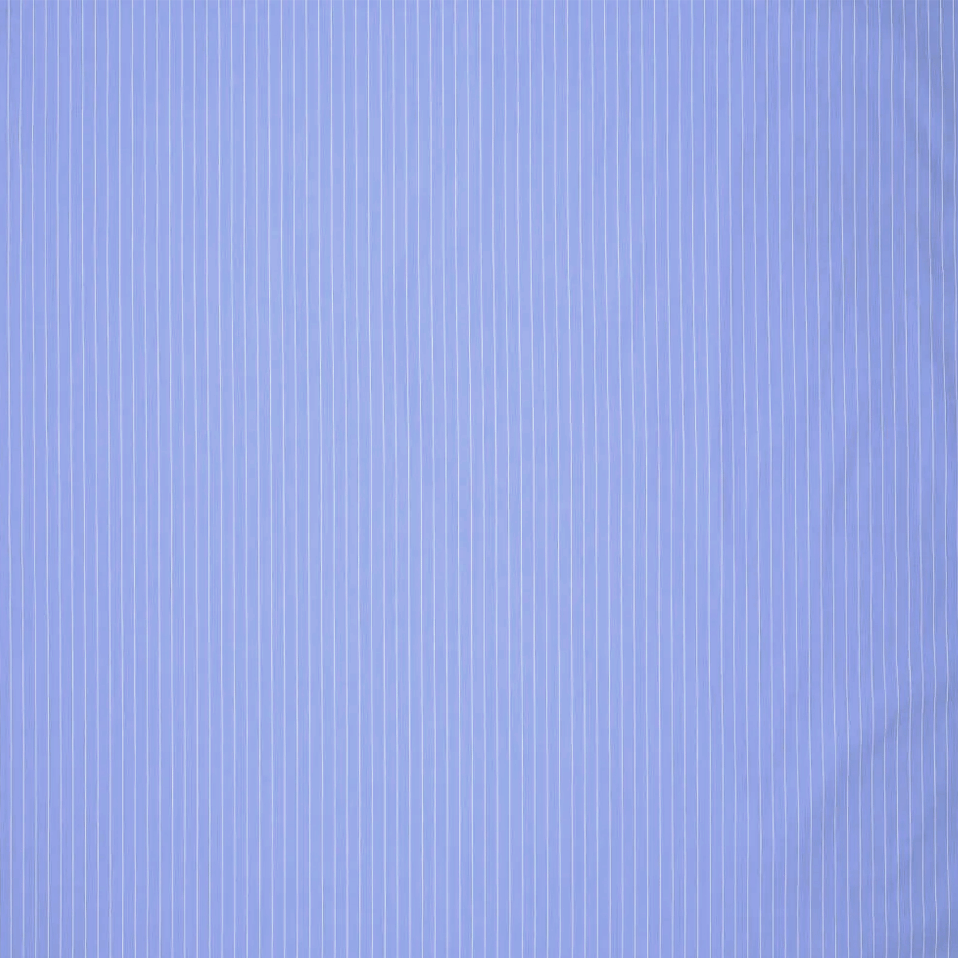 pinstripe cotton blend stretch shirting - chambray blue/white