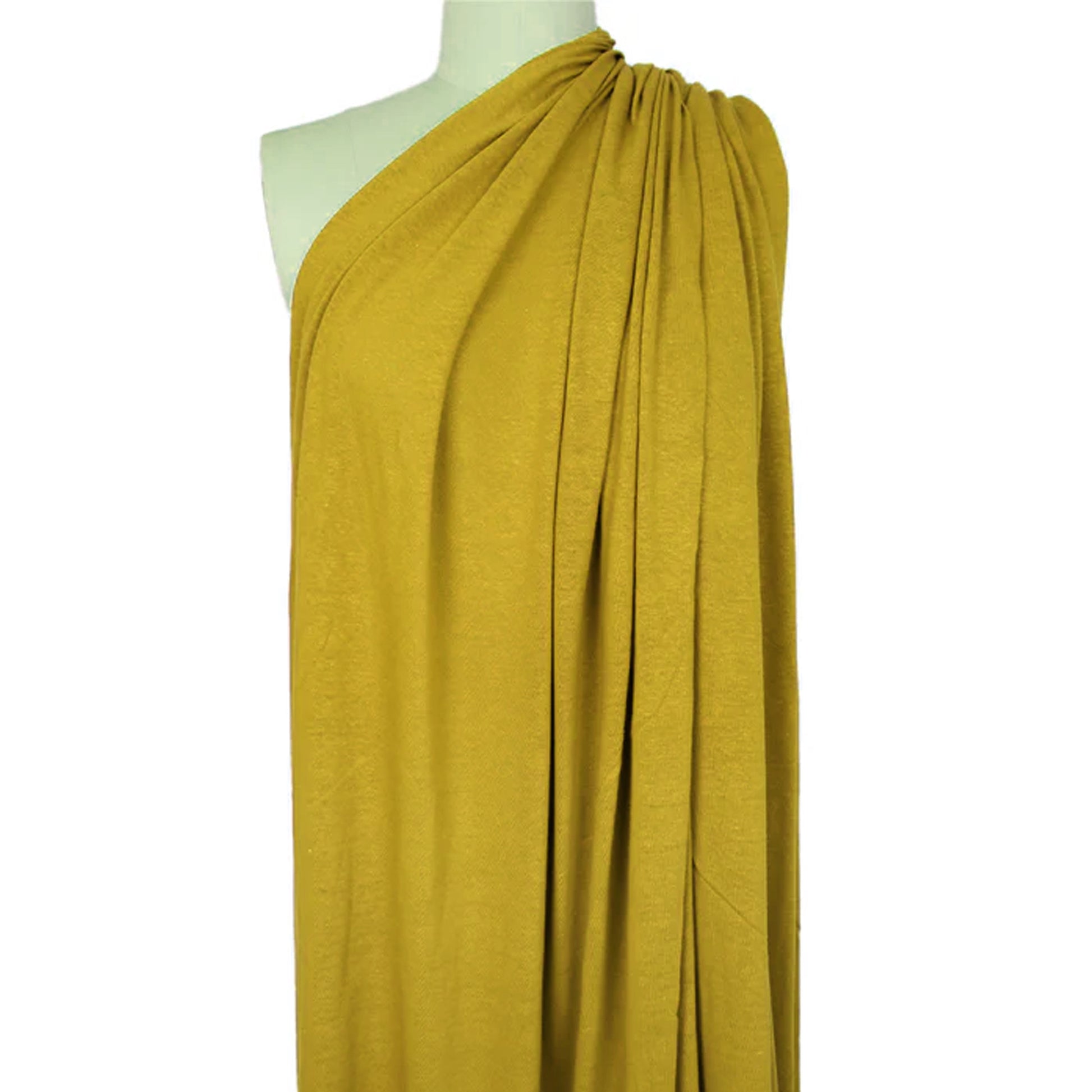 fine linen/viscose knit, Oeko-Tex certified - mustard