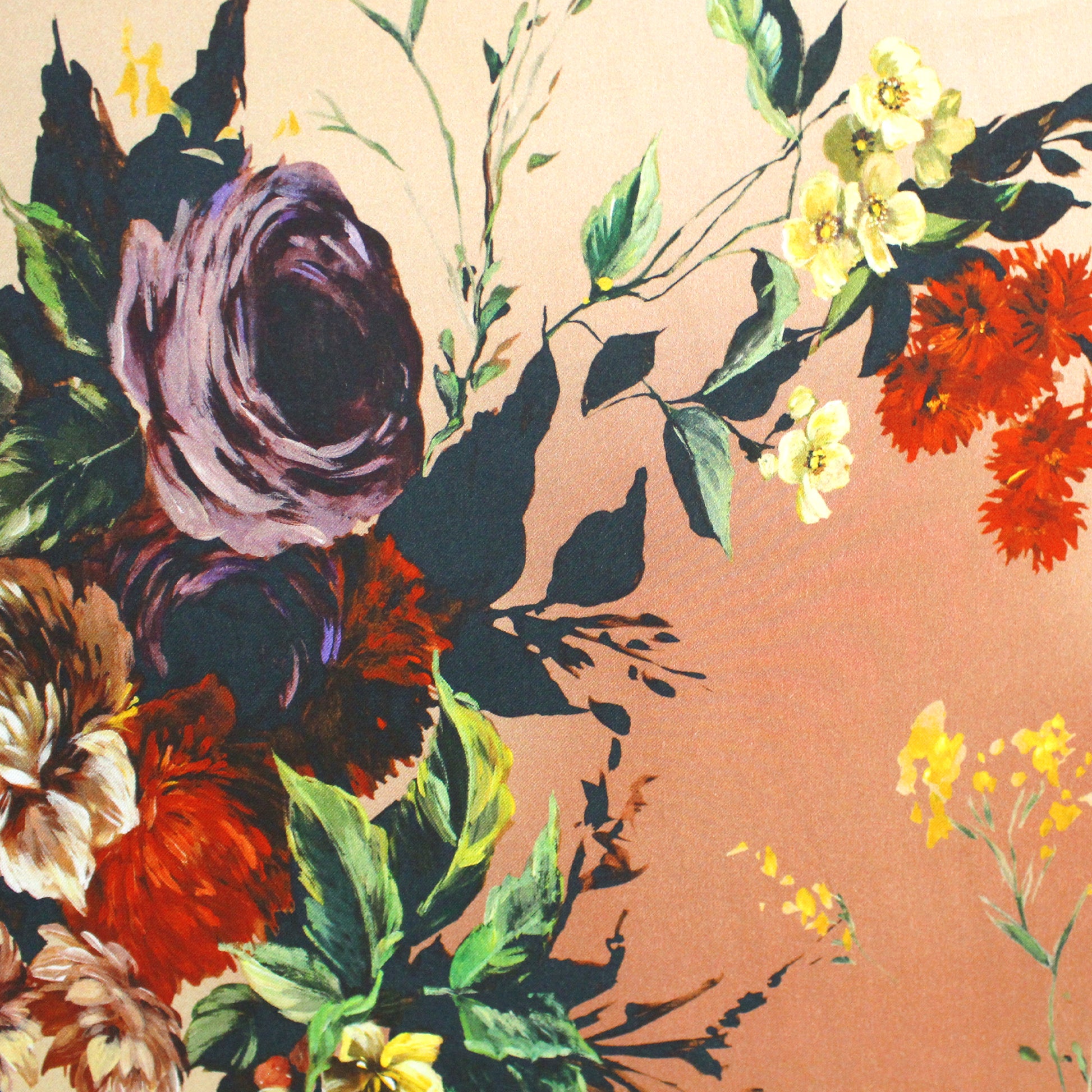 'Baroque bouquet' 2-ply stretch cotton twill