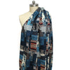 'patchwork pastiche ' printed stretch cotton denim, Oeko-Tex cert