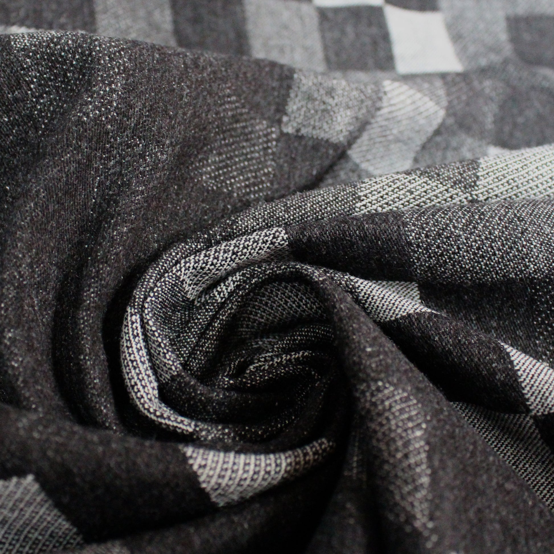 'cubist cotton' yarn-dyed novelty denim, Oeko-Tex cert