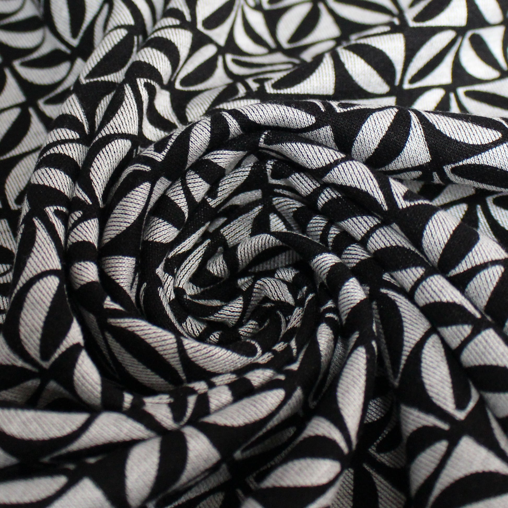 'geo herringbone' drapey viscose blend doubleknit, Oeko-Tex cert.