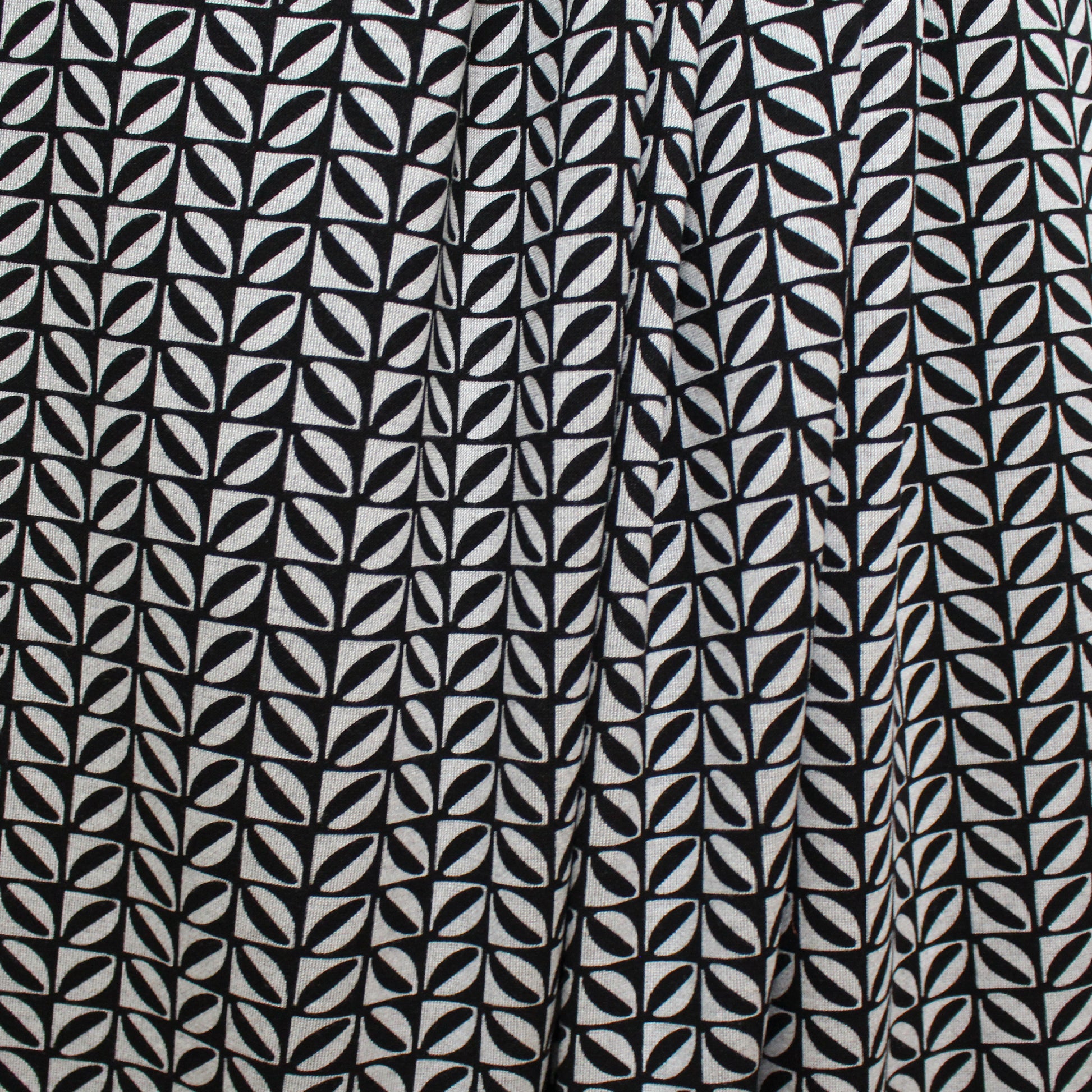 'geo herringbone' drapey viscose blend doubleknit, Oeko-Tex cert.