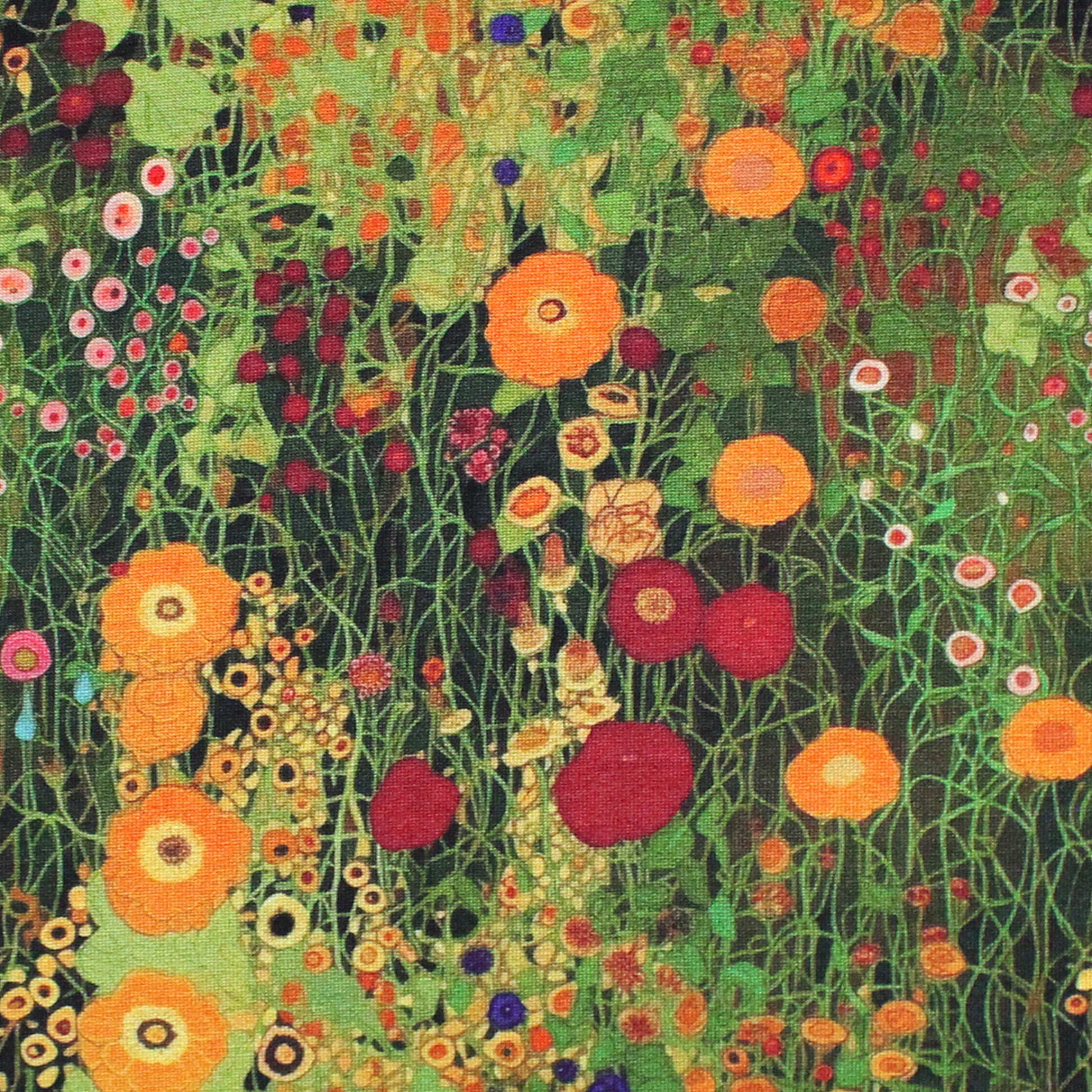 Dutch digital 'Klimt study' viscose knit, Oeko-Tex cert. - moss