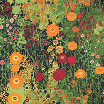 Dutch digital 'Klimt study' viscose knit, Oeko-Tex cert. - moss