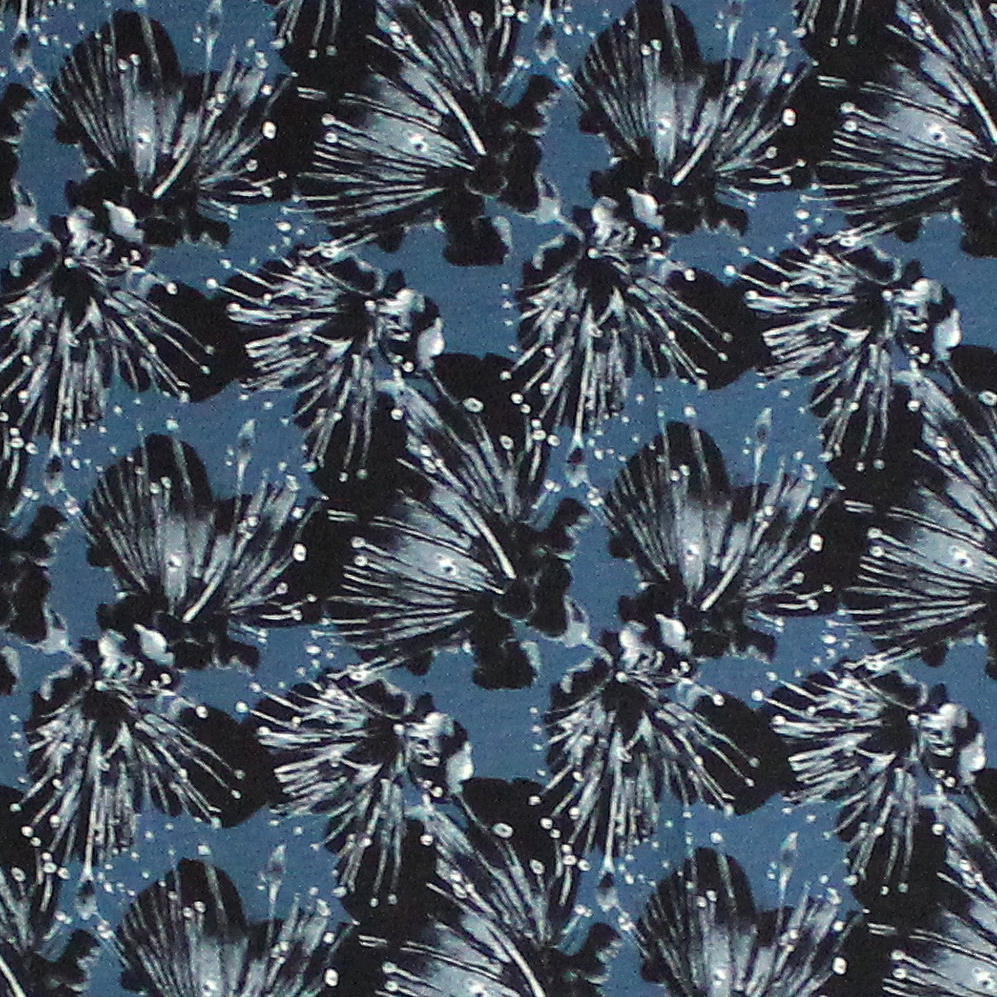 Dutch digital cotton knit 'ocean floral' Oeko-Tex cert.